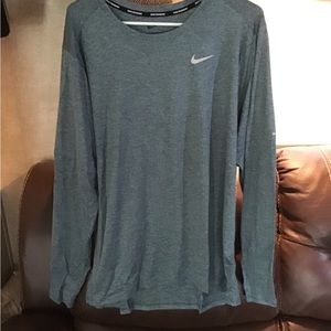 Nike running, dri fit, teal xl, long sleeve